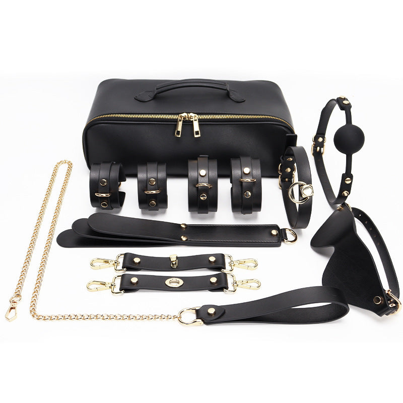Black Wholesale Leather Bondage Restraints Starter Kit01