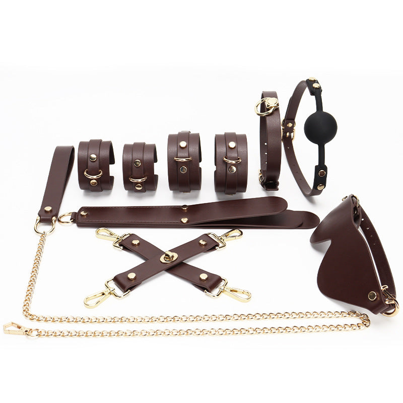 Brown Wholesale Leather Bondage Restraints Starter Kit