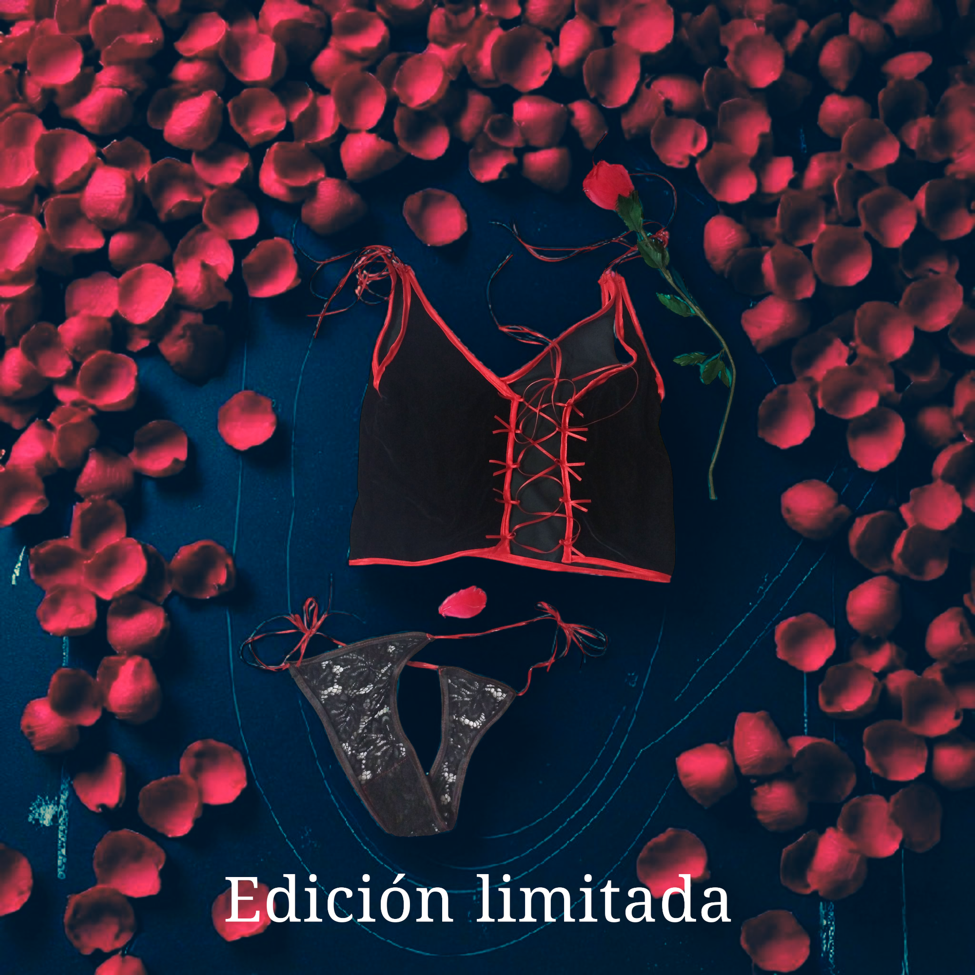 EDICIÓN LIMITADA: CONJUNTO DE LENCERÍA GÓTICA DE TERCIOPELO