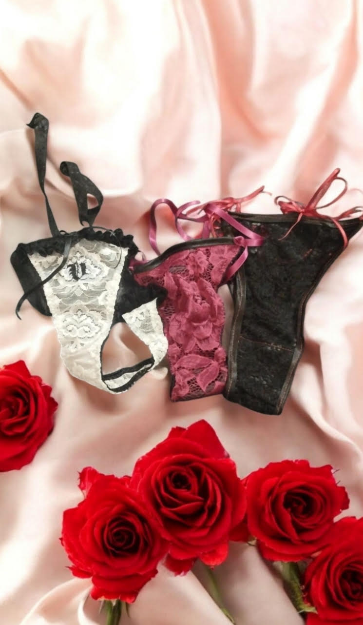 set de tres bragas artesanales